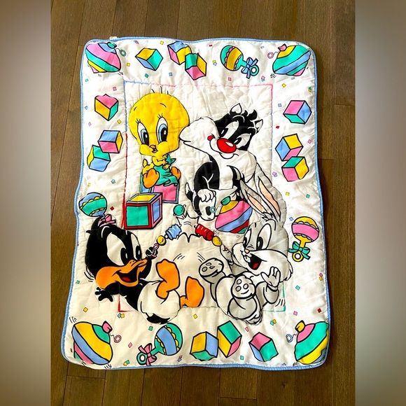 1993 vintage‎ looney tunes baby blanket - Picture 1 of 2